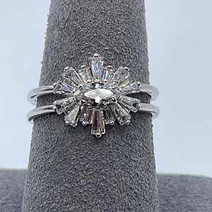 Bomb Party rhodium diamond cz NWT NO BAG